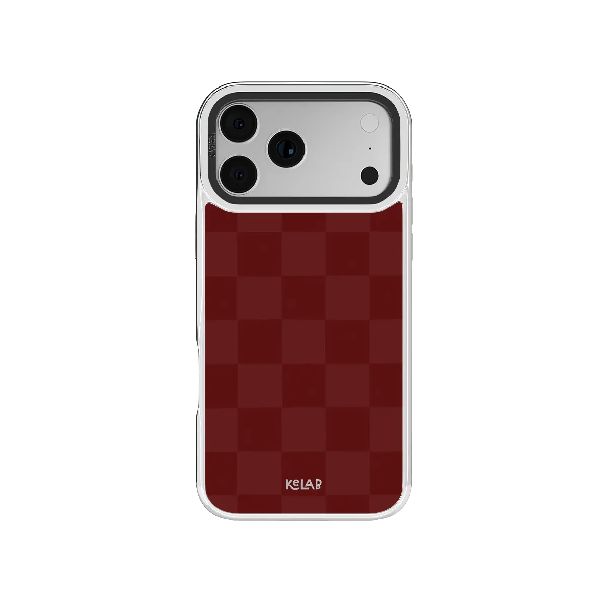Maroon Check | Burgundy Checkerboard iPhone Case