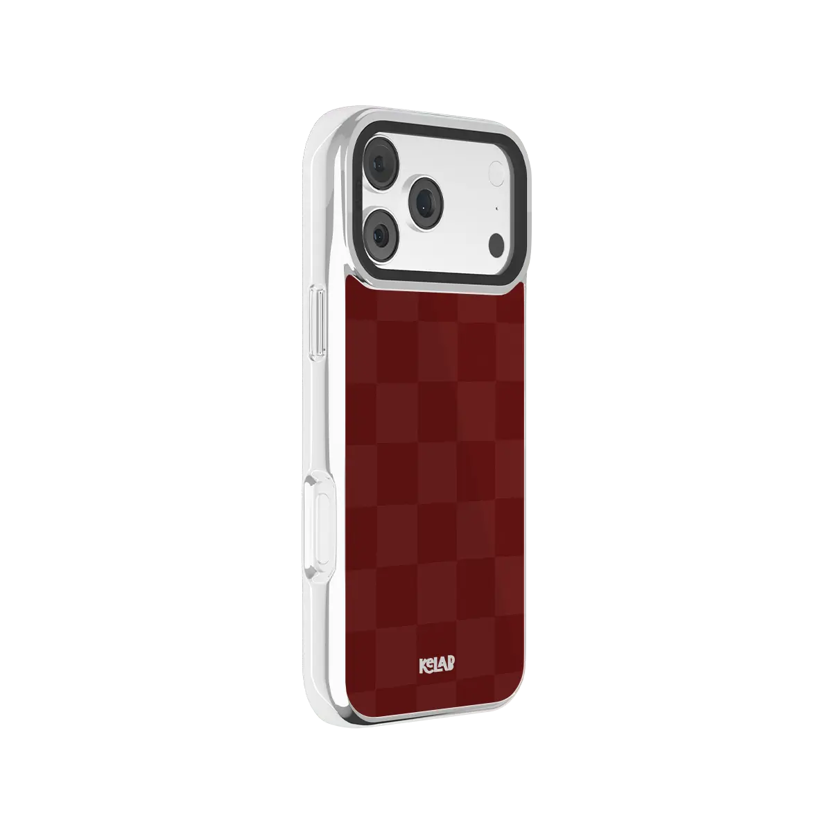 Maroon Check | Burgundy Checkerboard iPhone Case