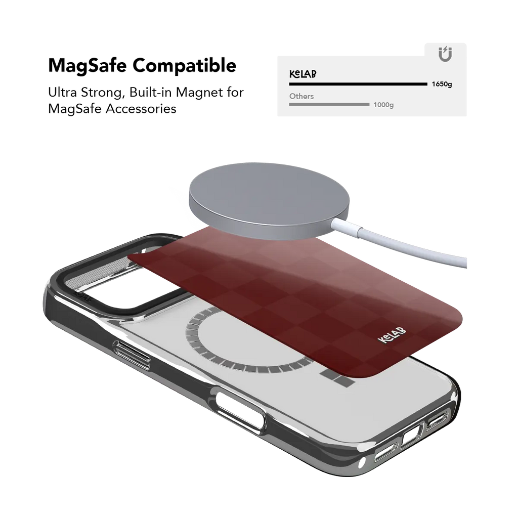 Maroon Check | Burgundy Checkerboard iPhone Case