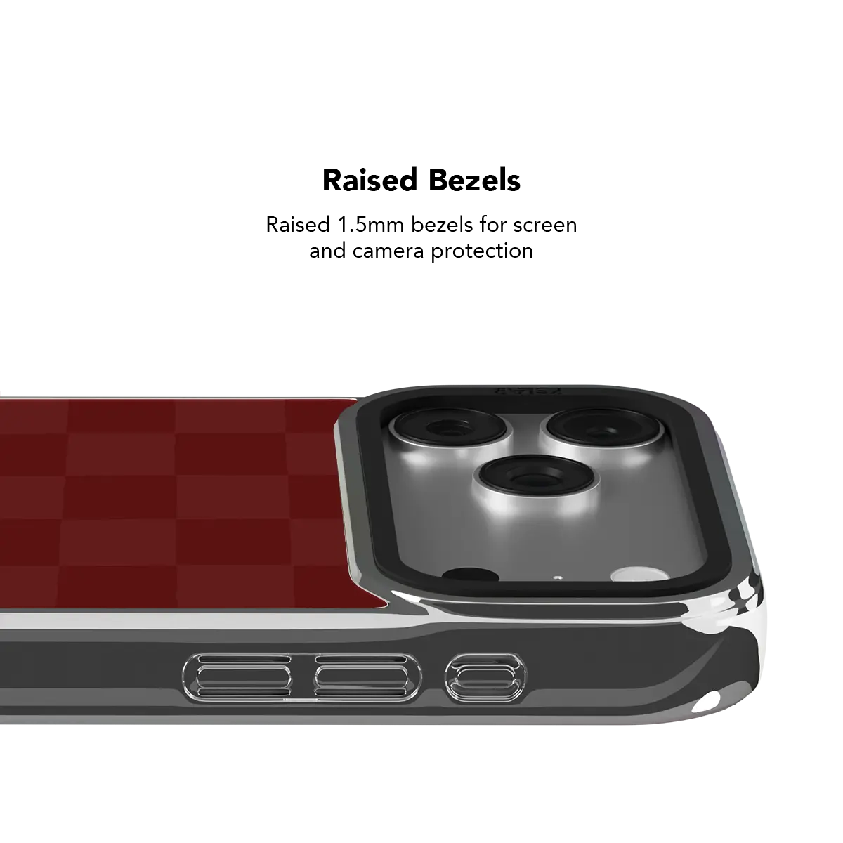 Maroon Check | Burgundy Checkerboard iPhone Case