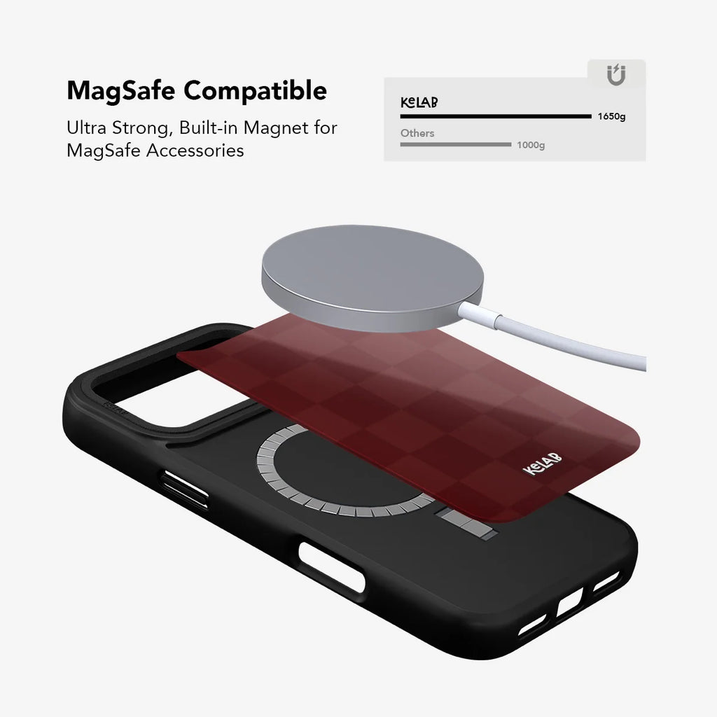 Maroon Check | Burgundy Checkerboard iPhone Case