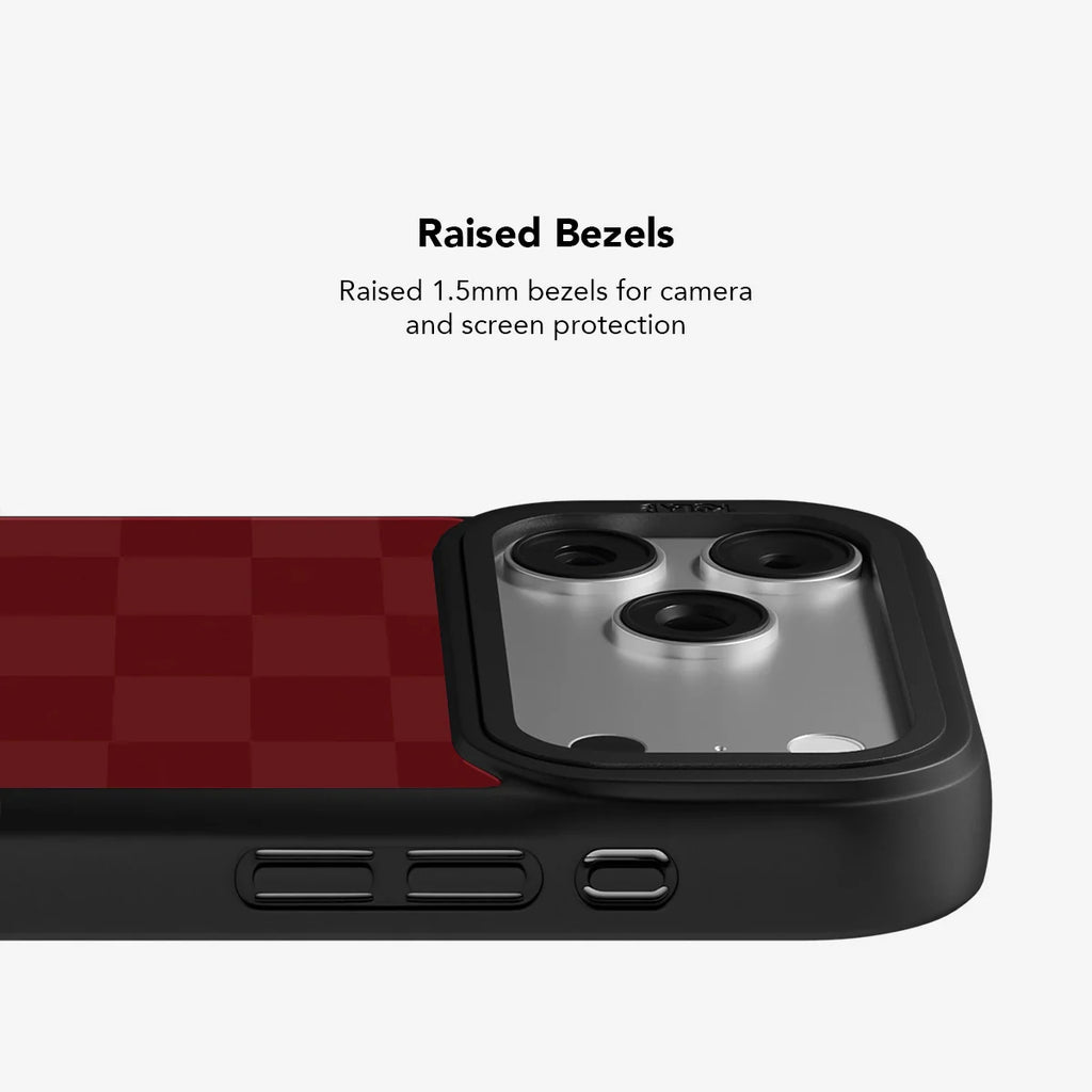 Maroon Check | Burgundy Checkerboard iPhone Case