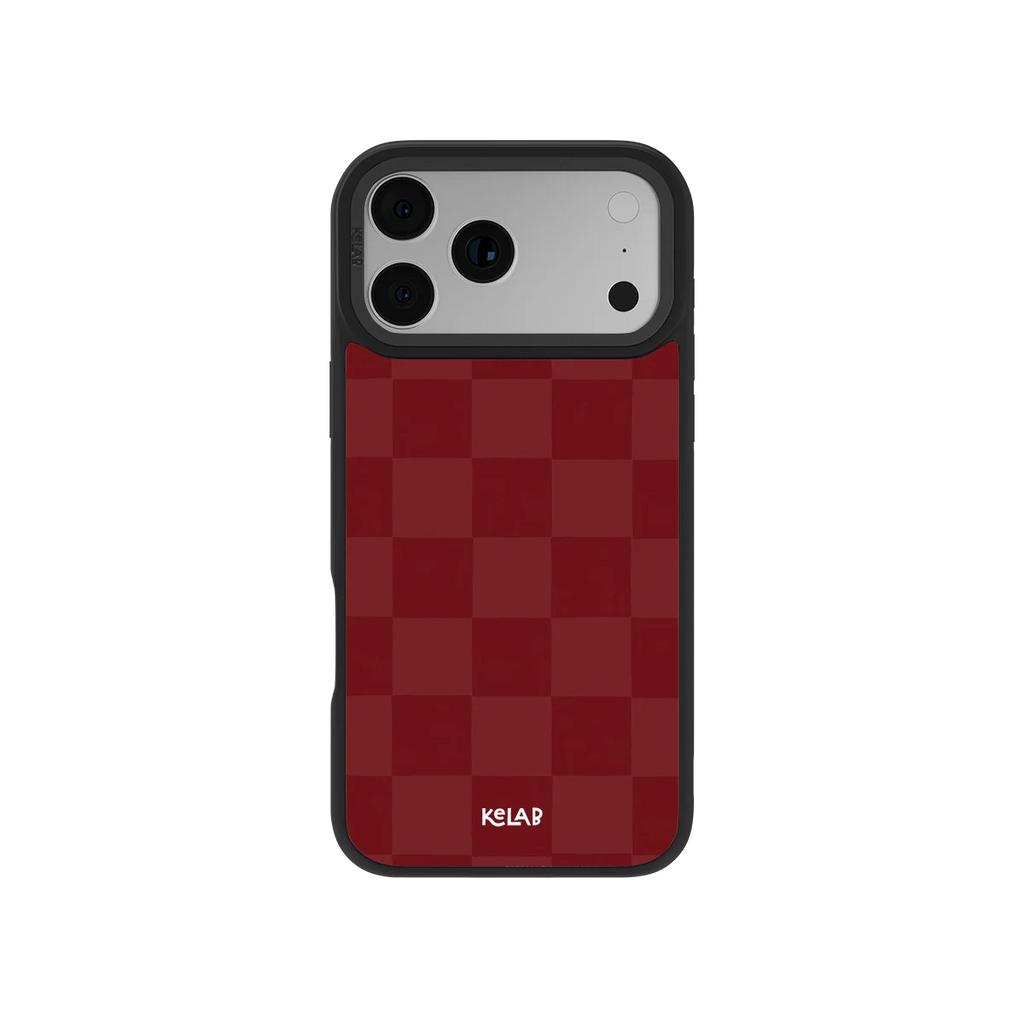 Maroon Check | Burgundy Checkerboard iPhone Case