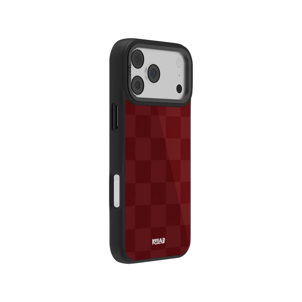 Maroon Check | Burgundy Checkerboard iPhone Case