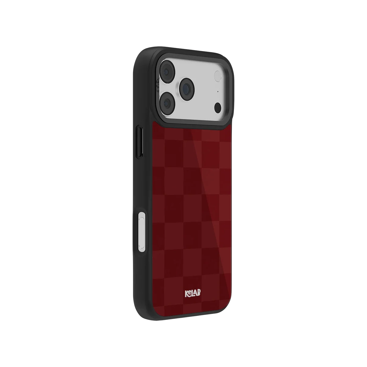 Maroon Check | Burgundy Checkerboard iPhone Case