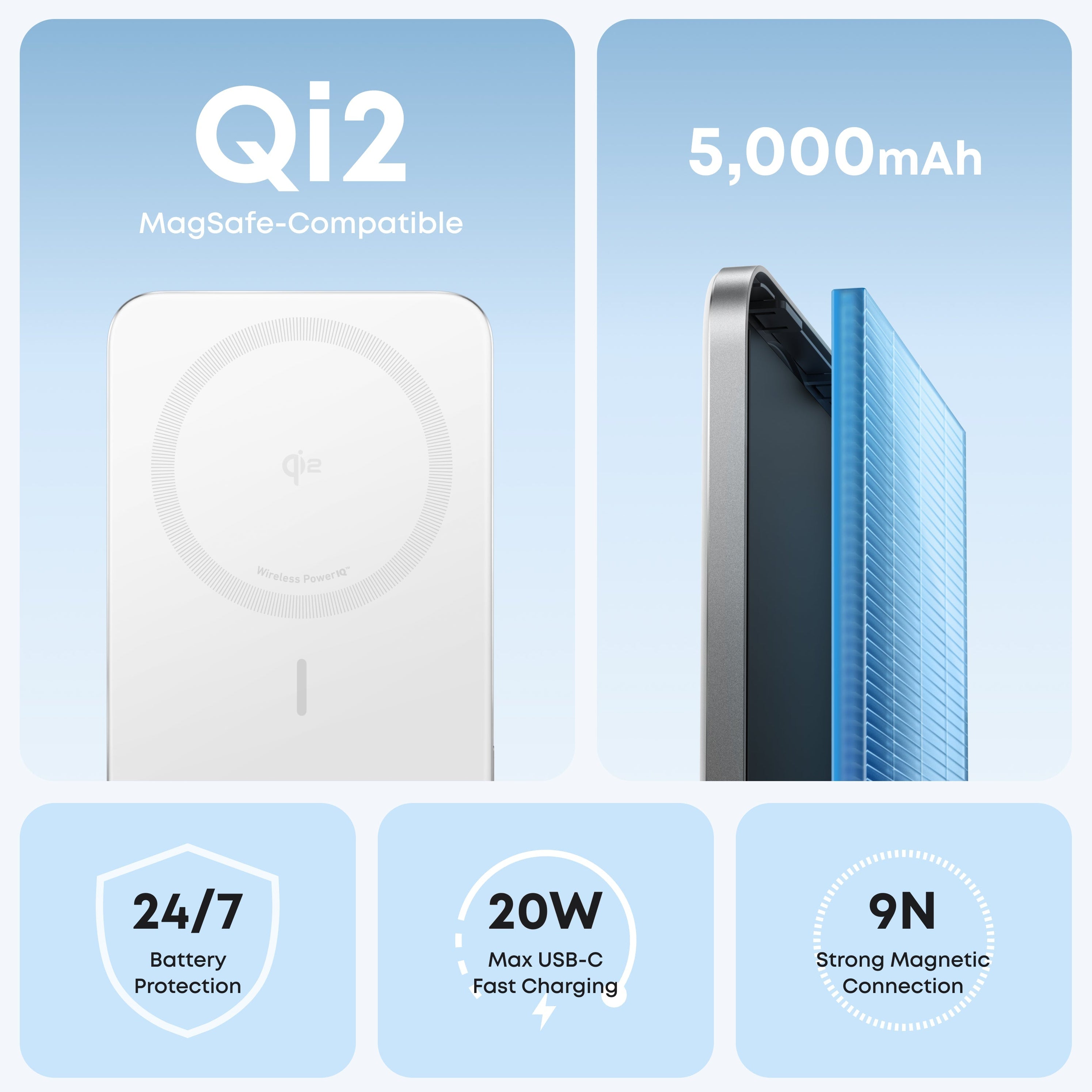 Anker Nano Power Bank (5K, MagGo, Slim)