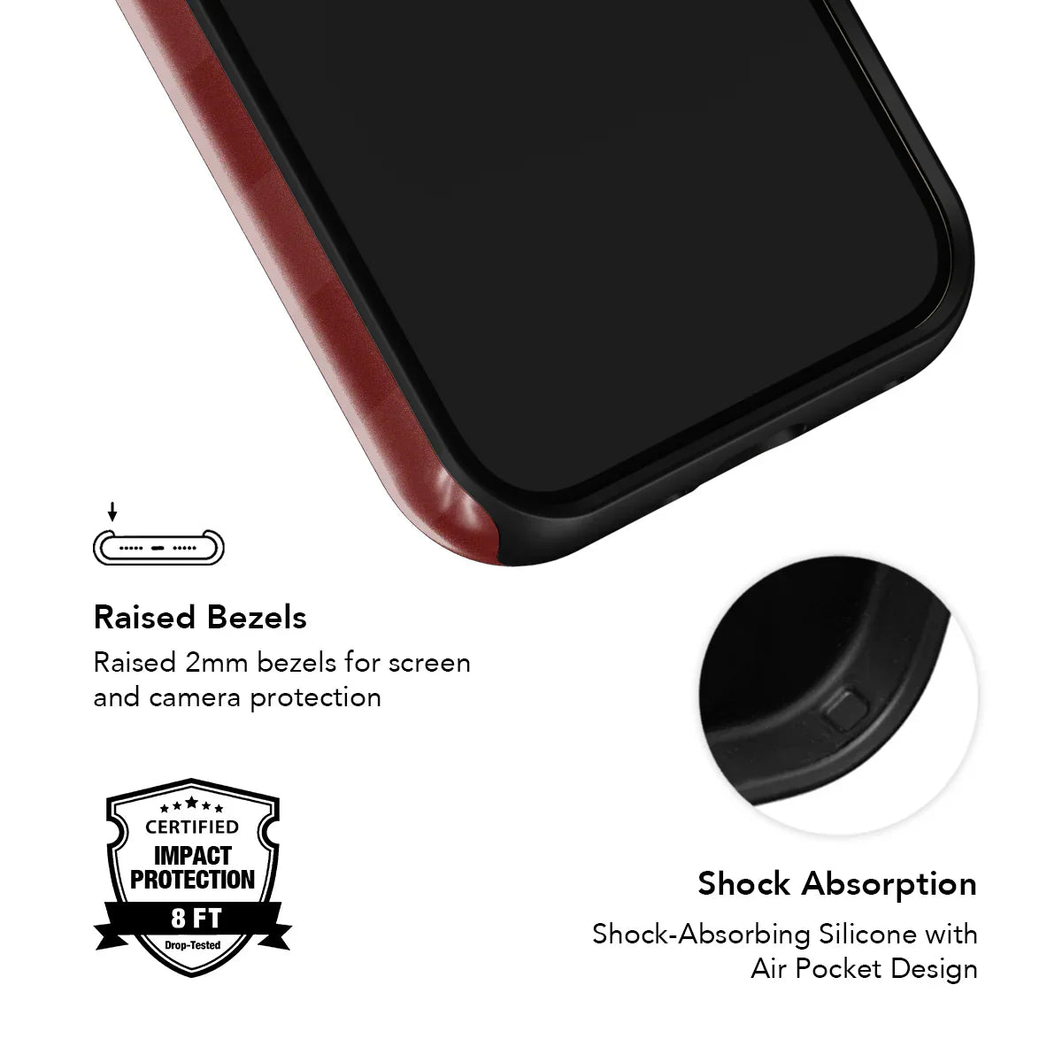 Maroon Check | Burgundy Checkerboard iPhone Case