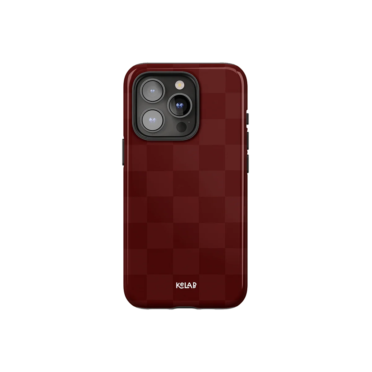 Maroon Check | Burgundy Checkerboard iPhone Case